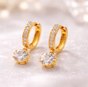 Pendientes de Diamantes Cultivados en Laboratorio, Chapados en Oro, de Lujo, Personalizables, de Alta Calidad, para Mujer, Regalo de Boda y Fiesta, Suministros al por Mayor, Plata 925 - Product Image 6