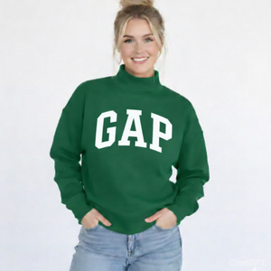 Sweat-shirt surdimensionné à col montant pour femme, personnalisé avec logo sérigraphié, de haute qualité, respirant et écologique, idéal pour l'hiver - Product Image 1