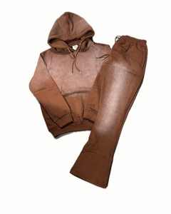 Chaqueta Deportiva Cortavientos Unisex con Logotipo Personalizado |   Pantalones Deportivos de Felpa Gruesa con Corte Acampanado |   Bordado de Verano - Product Image 3