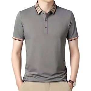 เสื้อโปโลผู้ชายผ้าฝ้ายคุณภาพสูง แขนสั้น กันยับ ระบายอากาศได้ดี - Product Image 4