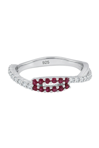 Bague en saphir bleu et diamant en argent sterling 92,5 KLSR-11899 - Product Image 5