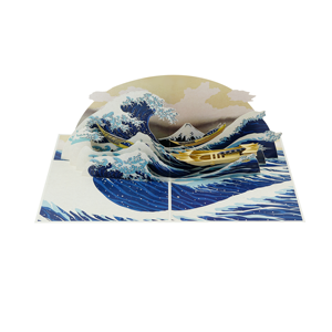 Tarjeta de Felicitación 3D Pop-Up Kanagawa Hecha a Mano, Directo de Fábrica, para Venta al por Menor - Product Image 6