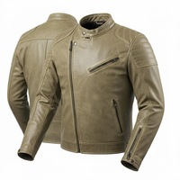 Jaket Kulit Sapi Pria Kanvas Panjang Tipis Tahan Air Berkerudung Bernapas Vintage Reflektif Perlengkapan Pengendara Motor Gaya Mewah Fashion