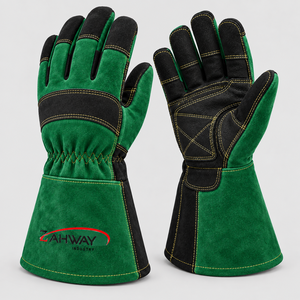 Top Quality Welding <b>Gloves</b> <b>Leather</b> Tactical <b>Gloves</b> <b>Green</b> Black Wrist Length Durable Outdoor Winter Working Use Welding <b>Gloves</b> - Product Image 6