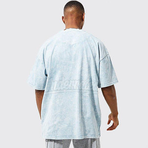 T-shirts décontractés pour hommes à manches courtes et col rond, effet délavé, 100% coton, respirants, écologiques, tissu léger - Product Image 2