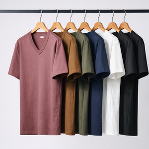 Camiseta Casual de Cuello Redondo para Hombre, 100% Algodón, Talla Grande, Manga Corta, Ecológica, Transpirable, Anti-Pilling, 220g, Alta Calidad - Product Image 5