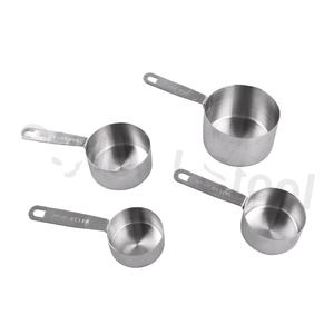 Juego de cucharas medidoras Juego de 4 piezas Herramienta de metal de cocina Juego de tazas medidoras ovaladas de acero inoxidable a precio mayorista - Product Image 1