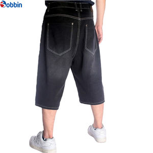 กางเกงขาสั้นผ้ายีนส์สำหรับผู้ชายกางเกงขาสั้นผ้ายีนส์สีพื้นระบายอากาศแห้งเร็วลำลองฤดูร้อน - Product Image 5