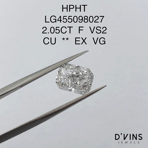 เพชร D'vins Jewels HPHT CVD เพชรเลี้ยงในห้องปฏิบัติการ 1-5 กะรัต ทรงเรเดียนท์คัท เพชรสร้างในห้องปฏิบัติการ - Product Image 3