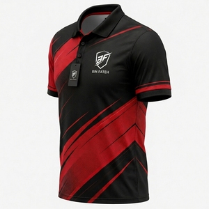 Polo en maille respirant et à séchage rapide pour homme, avec logo personnalisé, col rabattu, à prix abordable, par sublimation - Product Image 5
