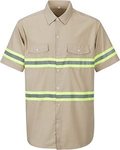 Custom Logo <b>Waterproof</b> Anti-static Short Sleeve 100% Polyester Hi Visibility Safety <b>Work</b> Shirts Wholesale Factory Cheap Price - Product Image 3