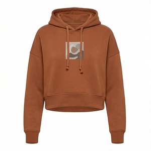 Womens Casual Cropped <b>Wool</b> Hoodie Winter Fashionable Sport Pullover With Custom Print New Hooded Customized Color Style - Product Image 1