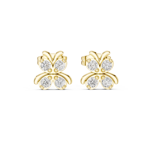 Bijou Bliss 14K chapado en oro Jhumka pendientes joyería de boda india tradicional - Product Image 5