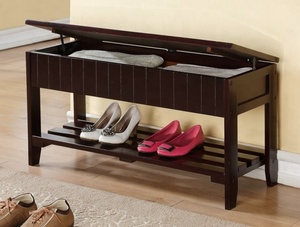 <span class=keywords><strong>Erone</strong></span> in legno massello scarpiera armadio con panca multiuso mobili per la casa per soggiorno sala da pranzo e ingresso - Product Image 4
