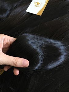 Extensions de cheveux humains vierges Remy vietnamiens de qualité supérieure Minh Khang, 100 % vierges, non traités, blonds, lisses, en vrac, 100 g - Product Image 3