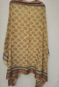 ผ้าซารองพิมพ์ลายบล็อกขอบปักดิ้นทอง ทำมือ ขายส่ง ผ้าคลุมชายหาด ผ้าปาเรโอ ผ้าบันโด 1 ชิ้น สำหรับผู้หญิง ใส่เที่ยวพักผ่อนฤดูร้อน - Product Image 5