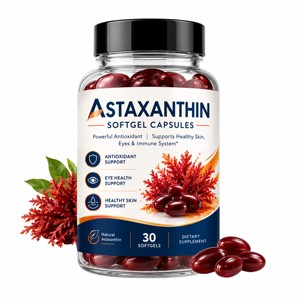 OEM/ODM Astaxanthine pure à 100 % en gélules molles 12 mg, complément naturel d'astaxanthine pour la santé de la peau, la santé oculaire et la protection antioxydante - Product Image 1