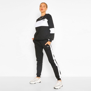 Ensemble de survêtement deux pièces de luxe pour femme, hiver, tie-dye, style urbain, avec sweat-shirt court boutonné aux genoux et pantalon de jogging confortable, élégant et délavé - Product Image 5