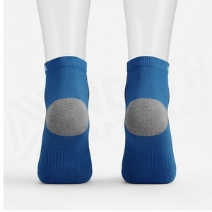 Crew <b>Socks</b> Geometric Pattern Blue Breathable <b>Running</b> <b>Socks</b> for Adults Spring Season - Product Image 2