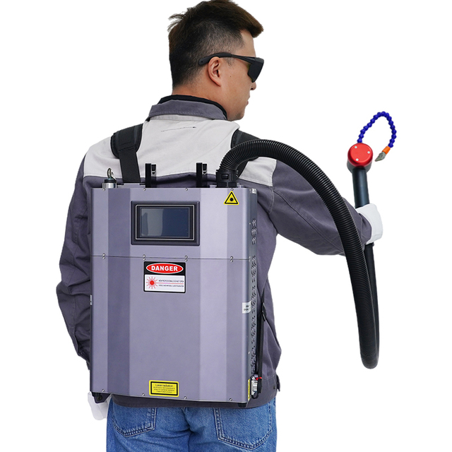 air Cooling Portable Backpack LC100 LC200 Pulsed Laser Rust Removal Cleaning and Descaling Machine