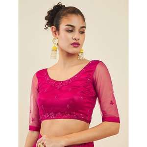 Exquisite Pink Sequins Net Sangeet Wear Lehenga Choli with Dupatta <b>Indian</b> & <b>Pakistani</b> <b>Clothing</b> - Product Image 4