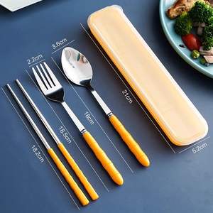 Juego de Cubiertos de Acero Inoxidable Ecológicos de Diseño para Organizadores de Eventos, Kit de Utensilios de Mesa Reutilizables y Sostenibles - Precio al por Mayor - Product Image 3