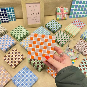 Juego de Posavasos de Mosaico Hechos a Mano TCE, Vajilla Decorativa Premium, Posavasos Resistentes al Calor para Hogar, Oficina, Regalo y Suministro al por Mayor - Product Image 4