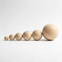 Vente en gros de boules en bois non finies pour distributeurs Sphères en bois naturel Perles en bois décoratives pour projets d'art et décoration intérieure