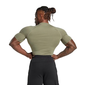 Custom Performance Gym Shirt Manufacturer Compression Athletic Wear Breathable <b>Stretch</b> Fabric Private Label OEM ODM Low MOQ - Product Image 3