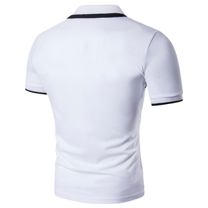 เสื้อยืดโปโลแขนสั้นพรีเมียมสำหรับผู้ชายพร้อมโลโก้แบบกำหนดเอง ตะเข็บคุณภาพสูงสำหรับชุดลำลองและสวมใส่ในชีวิตประจำวัน - Product Image 3