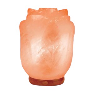 Lámpara de Sal del Himalaya Ecológica Tallada en Forma de Flor, Artesanía Natural para Decoración del Hogar con Feng Shui - Product Image 2