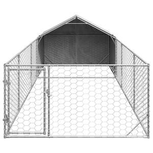 Nichoir extérieur pour chien en acier galvanisé avec tissu PE – Maisons et mobilier pour animaux de compagnie - Product Image 3