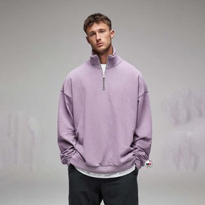 เสื้อสเวตเชิ้ตผู้ชายไซส์ใหญ่ คอตั้ง ซิปครึ่งตัว สีพื้น แขนยาว ใส่สบาย ขายส่ง แฟชั่น ระบายอากาศได้ดี ผ้าฟลีซ เหมาะสำหรับใส่ในฤดูใบไม้ร่วง - Product Image 4