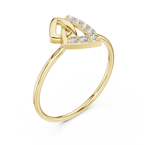 Round Cut Diamond <b>Ring</b> 18K Yellow Gold Stackable Band IGI Certied Micro Insert Jewelry for Gift Wedding New Growm Diamond - Product Image 2