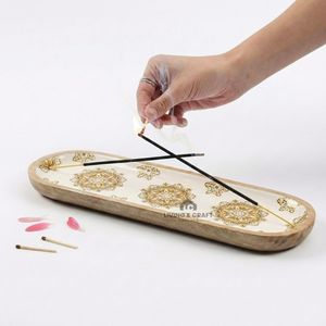 Quemador de incienso árabe de madera de mango, el más vendido, para aromatizar el hogar |   Porta Incienso Sólido para Regalos de Eid, Ramadán y Primavera/Verano - Product Image 1