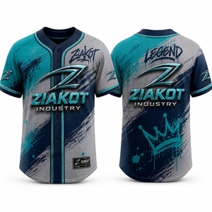 เสื้อเบสบอลผู้ชาย ZIAKOT สีดำ สีทอง สีเขียว แขนสั้น ทรงปกติ ระบายอากาศได้ดี ชุดกีฬา - Product Image 5