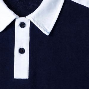 Polo Personalizado con Detalles en Rojo, Blanco y Azul Marino, Clásico para Hombre, Bloques de Color, Algodón Piqué, Uniforme de Equipo, Logotipo Bordado, OEM, Venta al Por Mayor - Product Image 5