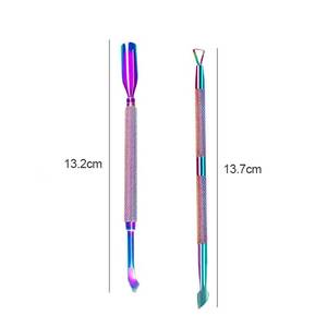 Pousse-cuticules chirurgical Morje à double extrémité en acier inoxydable, réutilisable, double usage, pour manucure, avec boîte de rangement - Product Image 5