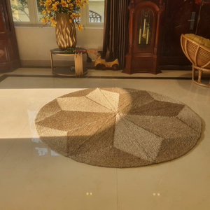 Tapis en jonc de mer fait main de style moderne, haute qualité, couleur et taille personnalisables pour décoration intérieure écologique, mobilier d'extérieur, emballé - Product Image 3