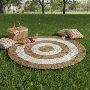 Handmade and Durable Water Hyacinth Rug for Living Rooms and Bedrooms Seagrass Straw Kitchen Mats Made in Vietnam - Product Image 5