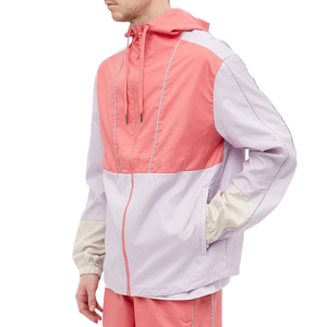 Veste coupe-vent unisexe à blocs de couleur avec capuche, résistante à l'eau, fermeture éclair, légère, toutes saisons, coupe classique, randonnée en plein air - Product Image 6