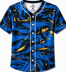 Uniformes de baseball unisexes à manches courtes, boutonnés sur le devant, imprimés par transfert thermique, évacuant l'humidité, 100 % polyester, vêtements d'équipe professionnels - Product Image 3