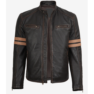 2026 Vestes chauffantes en cuir de vachette marron foncé de style OEM Premium pour hommes, haute qualité, faible MOQ, mode hiver - Product Image 4