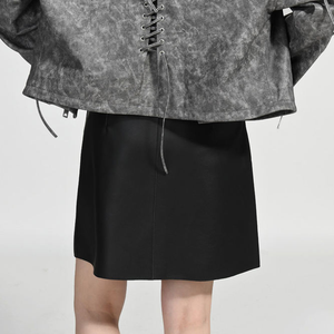 Mini-jupe en cuir élégante pour femme, taille haute élastique, sur mesure, OEM - Product Image 6