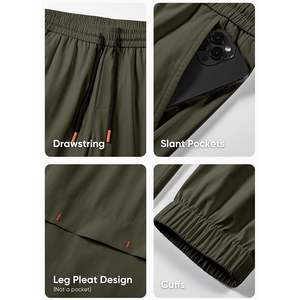 2025กางเกงวิ่งผู้ชายทรงเรียวเอวยางยืดแบบลำลองกางเกงวอร์มมีกระเป๋าปรับแต่งโลโก้ได้ - Product Image 2