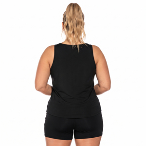 Women Plus Size Tank <b>Top</b> Gym Workout Singlet Breathable Eco-Friendly Washed Jersey Fabric Polyester/Cotton Scoop Neck Printed - Product Image 2