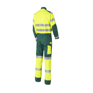 <b>Men</b> Hi Visibility Workwear Reflective Safety <b>Overalls</b> Polyester Yellow Black - Product Image 2