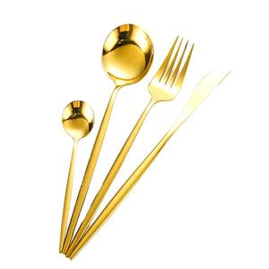 Ensemble de couverts en acier inoxydable de qualité supérieure, plaqué or, pour mariage, fourchette, cuillère, couteau, finition miroir, pour occasions spéciales, en gros - Product Image 6