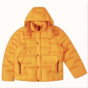Fully Customized Men's Waterproof Canvas Puffer <b>Jackets</b> Polyester Wadding Filled Winter DDP Shipping - Product Image 1