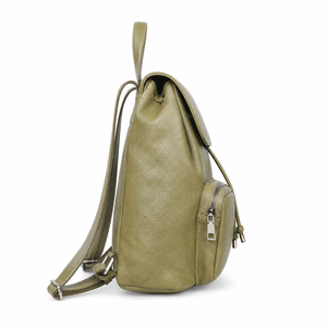 Mochila de Cuero Genuino con Cierre de Cordón, Impermeable, Gran Capacidad, Forro de Poliéster - Mochila Unisex para Viajes y Ropa - Product Image 5